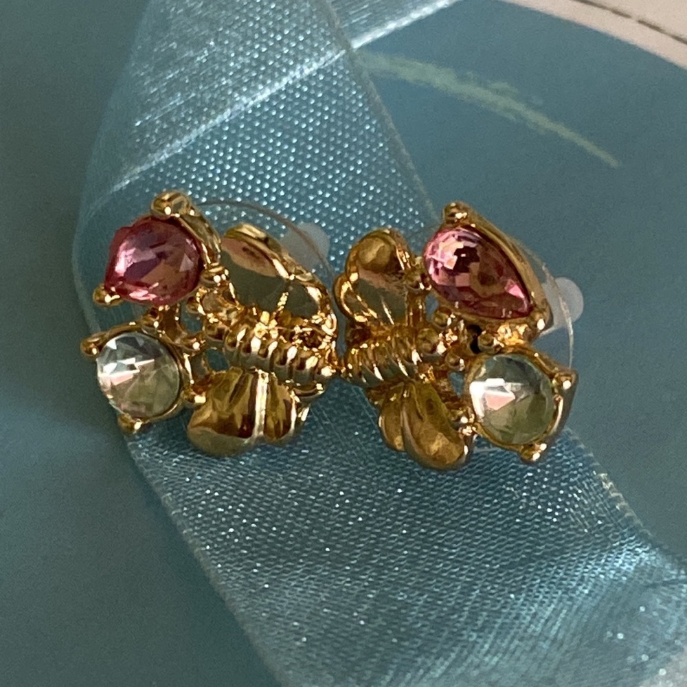 Butterfly earrings with stones